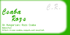 csaba rozs business card